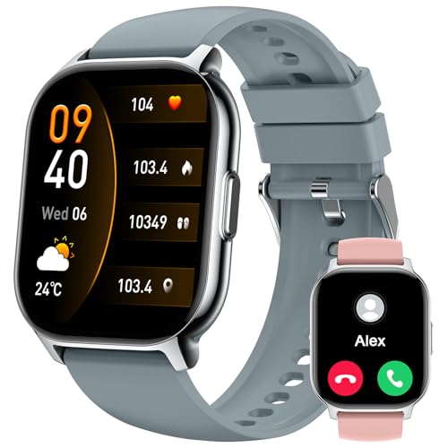 Smartwatch Herren Damen, 2,1' HD Smart Watch Telefonfunktion, Fitnessuhr...