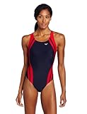 The Finals Women's Reactor Splice Tough Competition Back Swimsuit, Navy/Red, 44