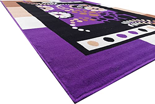 Image of Home Decore Acrylic Carpet for Your Living Room & Drawing Room Aywhere in Your Home (150x210 Purple Colour)- 5x7 Feet