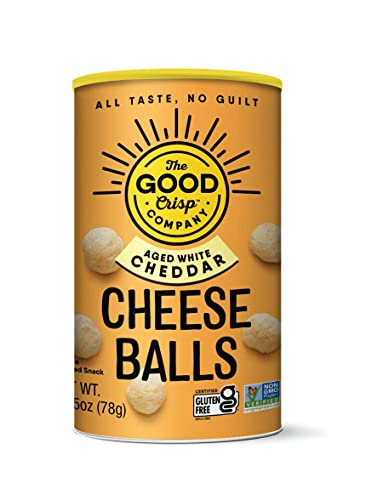 The Good Crisp Company, Cheese Balls, Aged White Cheddar, 2.75 Ounce Canisters, Pack Of 9 #TOP1
