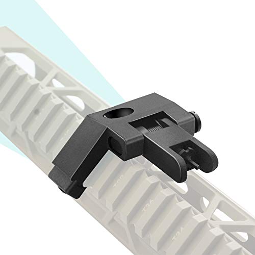 Flip Up Sights Airsoft Sights Low Profile Design Rapid Transition Front and Rear Hunting Gun Accessories Sights 15accessories(Black 45 Degree flip up Sight) - Thumbnail 4