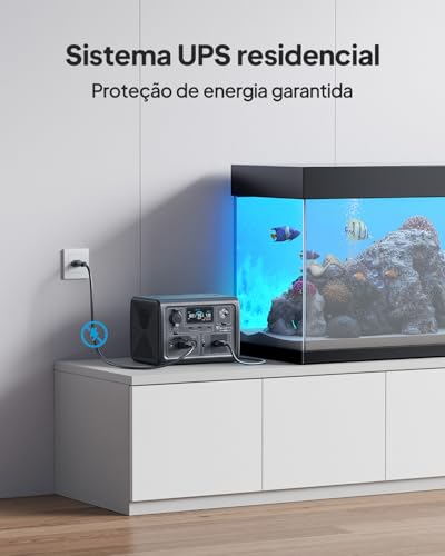 BLUETTI EB3A Gerador de Energia Solar, Bateria LiFePO4 de 268Wh com 1 Tomada CA de 220V / 600W (Pico