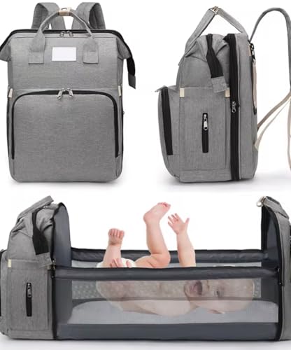 Générique Sac à Dos à Langer Bébé Pliable avec Matelas à Langer – Sac à Langer Multifonction Grande Capacité – Sac Bébé pour Maman et Papa –...
