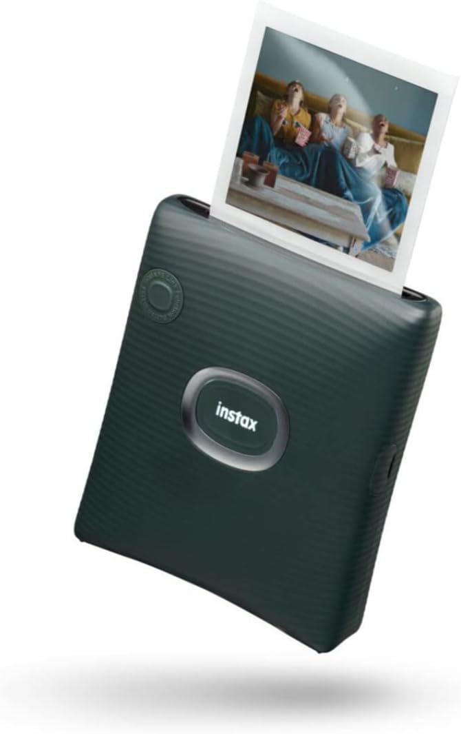 Fujifilm INSTAX Square Link Instant Printer (Green) Bundle with Instax Square Film Double Pack (40 Exposures) (3 Items)