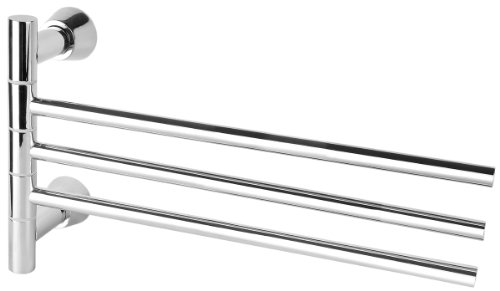 VELMA - S8003 - Exclusivo toallero Giratorio de Triple Barra con un diseño Exclusivo - Cromado de Alto Brillo - 100% Inoxidable