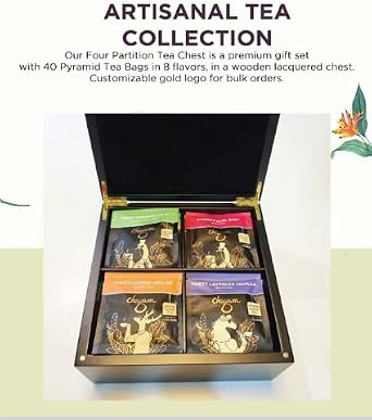 M1SS Premium Herbal Tea Gift Set - Artisanal Collection Box | Green, Black & Herbal Teas | 40 Pyramid Tea Bags in 8 Delicious Flavours, Whole Leaf, Vegan | Luxury Tea for Wellness & Special Occasions