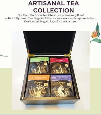 M1SS Premium Herbal Tea Gift Set - Artisanal Collection Box | Green, Black & Herbal Teas | 40 Pyramid Tea Bags in 8 Delicious Flavours, Whole Leaf, Vegan | Luxury Tea for Wellness & Special Occasions