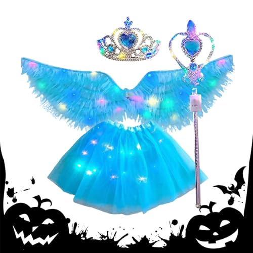 baabeash Disfraz de alas de ángel – Alas iluminadas de Halloween – Vestidos de ocasión especial para novia, festival, escenario, fiesta, vacaciones, Halloween