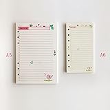 DadaCrafts(TM) A6 To-Do List Planner Organizer Refills Papers for 6-Rings Binder Notebook, 90 Sheets/180 Pages