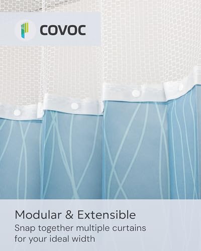 Covoc Disposable Privacy Curtains for Medical Facilities - Hospital Curtains with Mesh for Healthcare - Recyclable Polypropylene, NFPA 701 - Case of 6 Curtains for 8\' Ceilings (72\" W x 90\" H) - Thumbnail 3