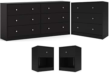 Amazon.com: Black Dresser Set For Bedroom 2 Piece