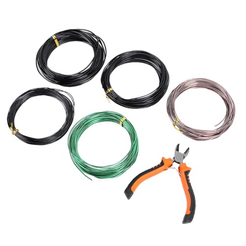 Alambres de entrenamiento de bonsái para dar forma a plantas de jardín en casa con cortador