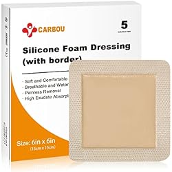 Carbou 5Pcs Silicone Foam Dressing 6