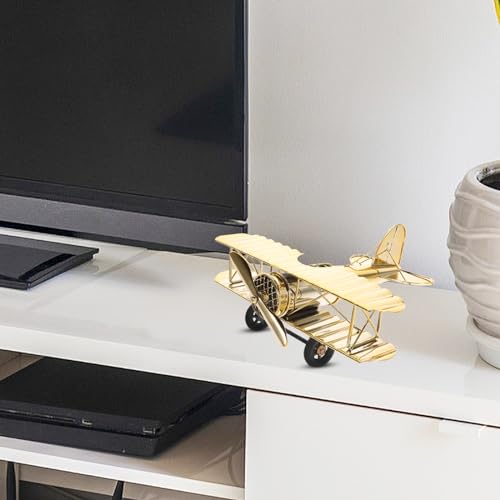 Zerodeko Metal Airplane Model, Vintage Airplane Ornament Retro Plane Aircraft Vintage Metal Planes M