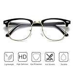 Fashion Vintage Classic Semi-Rimless Half Frame Clear Lens Glasses - Image 3
