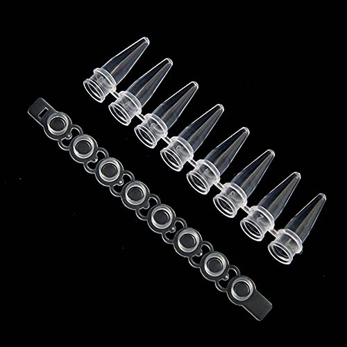 Pcr Tubes - Pcr 0.2Ml Thin Wall With Flat Cap, Strip Of 8 Tubes,Dnase/Rnase Free,Pack Of 125(Cap Included) #TOP1