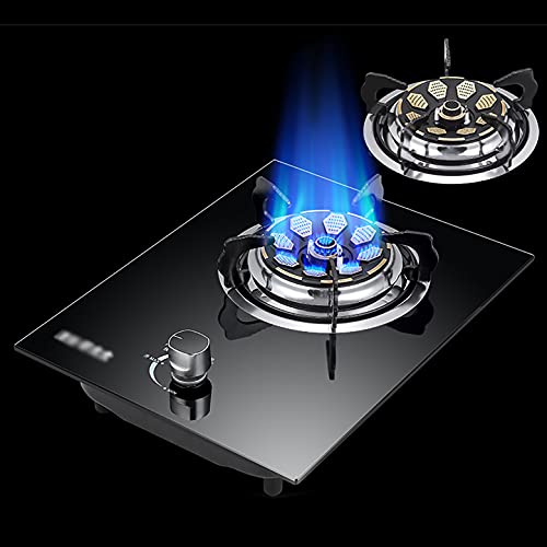 Gas Hob Cooker Gas Stove -Desktop/Built-In Single Gas Cooktop,With Ffd And Enamel Pan Stands,Cast Iron Pan Support (C NG) (D LPG
