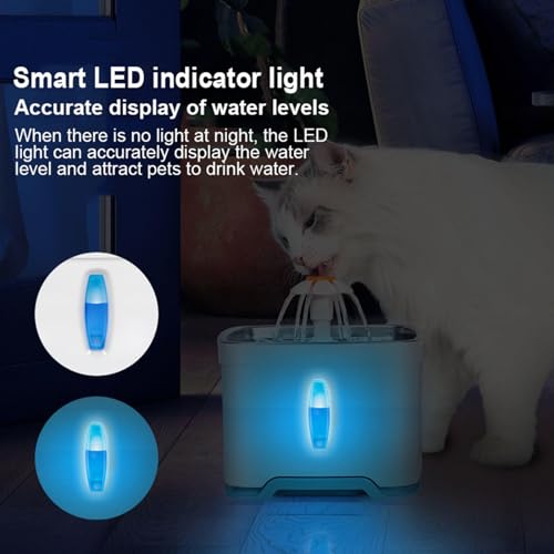 Fuente automática para gatos de acero inoxidable 2.5L miniatura 3