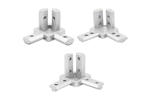 novo3d.in End corner bracket 3 way connector for aluminum extrusion profile 2020 series slot with screws for 3D printer 4 pcs.