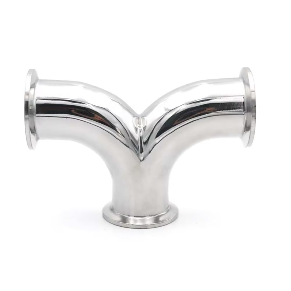 Tri Clamp Ze Stali Nierdzewnej 304 3-kierunkowy Y Kolanko Sanitarne Łącznik Rurowy 19-76mm OD Homebrew Użyj 1 Szt.(19mm Ferrule 50.5)