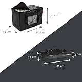 achilles Torba do przechowywania, zestaw 2 sztuk, torba biurowa, segregator, teczka na dokumenty, torba transportowa, kolor czarny