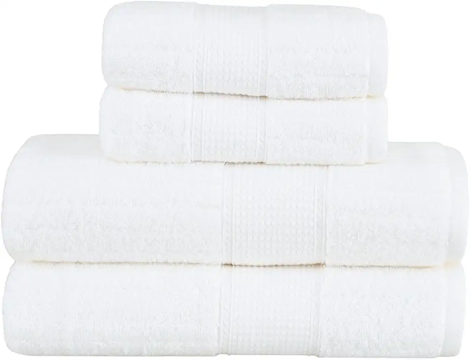 Jogo de Toalhas Buddemeyer Fio Penteado Alva Banho Branco 4 Peças