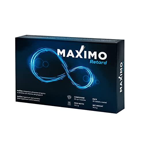 MAXIMO RETARD | 30 cpr integratore per uomo | Formula bilanciata per rilascio graduale dei principi attivi | 100% naturale senza glutine e lattosio