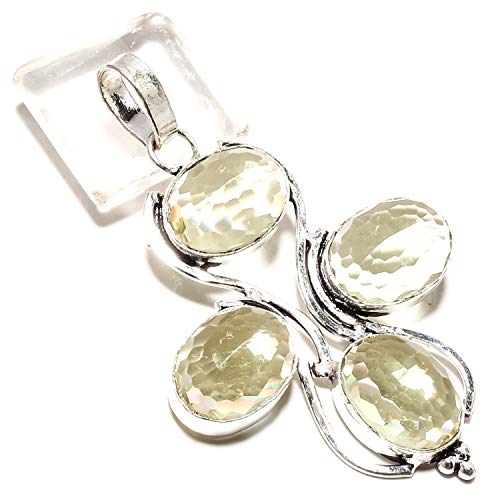 Pendentif en topaze citron, le cadeau unique en argent 925 fait main