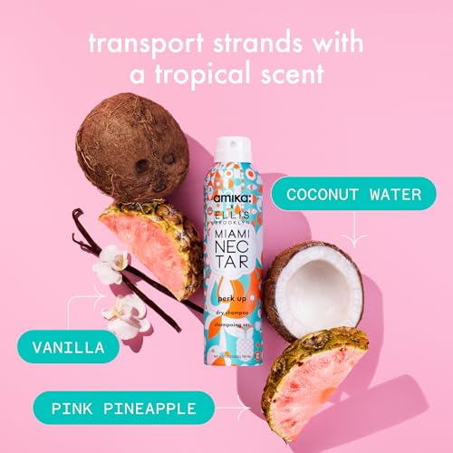 Image of amika perk up talc-free dry shampoo | refreshes roots with a voluminous 'oomph' between washes, no white residue, absorbs oil + reduces odor, for all hair types