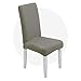 Carvapet 4 Pièces Housse de Chaise de Salle à Manger Extensible Housses de Chaise pour Hôtel Mariage Fête（Gris Clair）