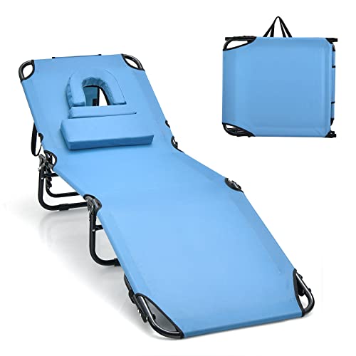 GIANTEX Tumbona Plegable para Bronceado