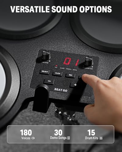 Donner Beat Go Electronic Drum Set Portable Electric Drum Kit for Beginners - image 2