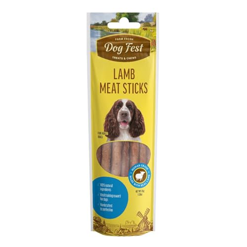 Image of Barkbutler x Dogfest Meat Sticks Lamb, Dog Treat 45g| Protein Packed, Made with Natural Ingredients | 0% Artificial Flavours, Colours or Preservatives | Select Grade, for All Adult Breeds