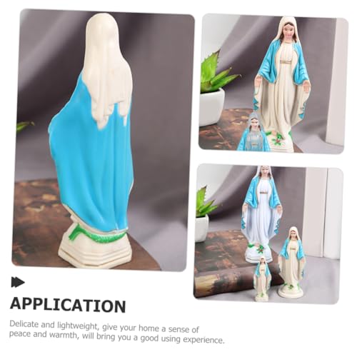 Set de 3 estatuas virgen María de resina miniatura 2