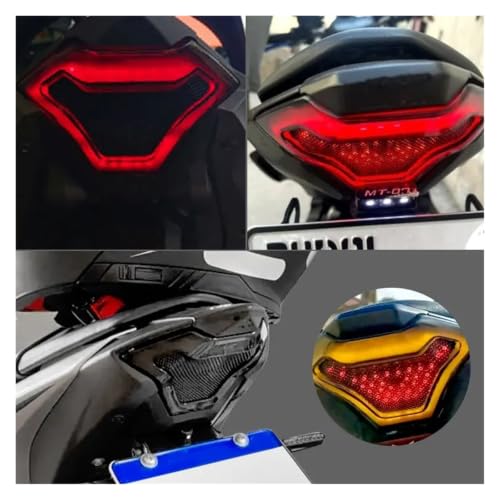 Luz trasera LED motocicleta para rutas nocturnas seguras en moto MT03 R3 MT07 12V 7