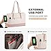 LOVEVOOK Laptop Bag for Women, Fashion Computer Tote Bag 15.6 Inch Large Handbag, Shoulder Bag Purse for Business Work