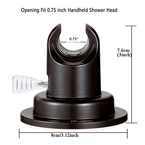 Jiepai Vacuum Suction Cup Shower Head Holder Adhesive,Suction Handheld Shower Head Holder Bracket,Removable Wall Mount Holder With Adhesive Stick Disc For Bathroom,Oil Rubbed Bronze #TOP2