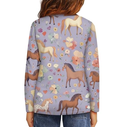 Image of Long Sleeve Shirts for Girls Winter Tops 3-16t Cartoon T Shirts for Fall Clothes