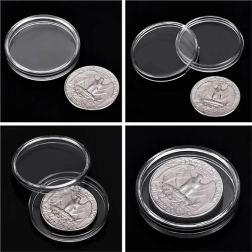 Capsulas Plásticas Transparentes para Monedas 100 pzs 25mm miniatura 4