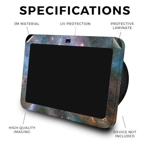 Image of Glossy Glitter Skin Compatible with Amazon Echo Show 8 (3rd Gen, 2023) - Golden Nebula - Premium 3M Vinyl Protective Wrap Decal Cover - Easy to Apply | Crafted in The USA by MightySkins