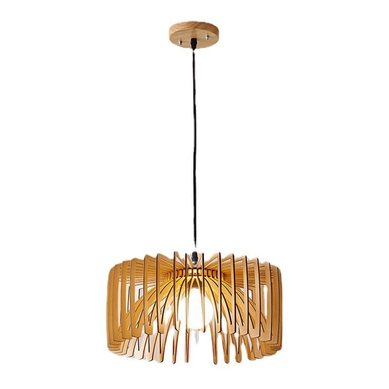 Lampe suspendue en bois massif noble avec suspension réglable et variation d'intensité