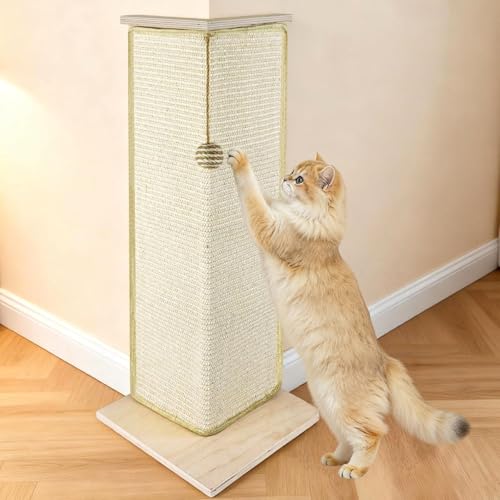 Rascador Esquinero para Gatos con Sisal y Juguete miniatura 6