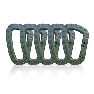 Holesto Kunststoff Karabiner 5er Set Grün