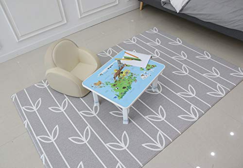 Baby Care Kids Folding Floor Table W/Adjustable Heights - For Play, Reading, And Snack Time And More (World Map) #TOP2