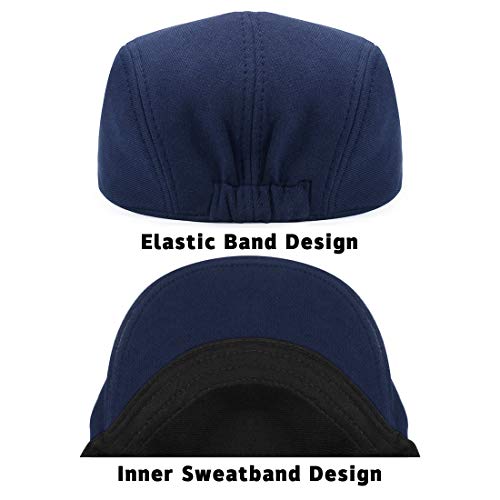 Image of WETOO Men's Flat Cap Gatsby Newsboy Lvy Irish Hats Driving Cabbie Hunting Cap