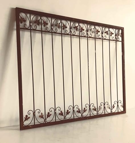 Schmiedeeisen Zaun Antik Eisen Gartenzaun Metall Monaco-Z60/200 roh Rost 200 cm Zaunelement 60 cm hoch 200 cm lang Wir fertigen auch mm genau auf Ihre Wunschabmessung