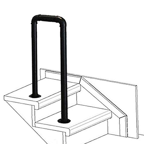 Garde-corps d'escalier noir mat antidérapant pour rampe de sécurité - 2