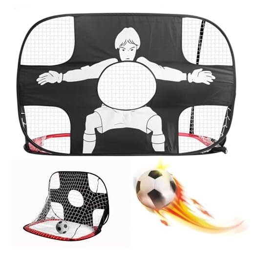 2 in 1 Porte da Calcio per Bambini, 120x80x80cm, Porte Calcio da Giardino con 5 Fori Bersaglio e Borsa Trasporto, Mini Porta Pop Up Pieghevoli, Rete Allenamento Football per Giochi Interni e Esterni