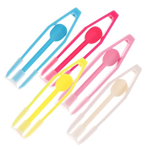 Holibanna 5 Ensembles Set de Pinces et Ventouses Colorées pour Lentilles de Contact Accessoire Insertion et Retrait Portable pour Voyage et Activités Extérieures