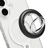 iFace MagSynq Ring Holder スマホリング MagSafe対応 (ローテートタイプ/ブラック)【 マグセーフ マグネット式 リング 360度回転 角度調整可能 スリム スマホスタンド機能 落下防止 iphone アイフェイス 】